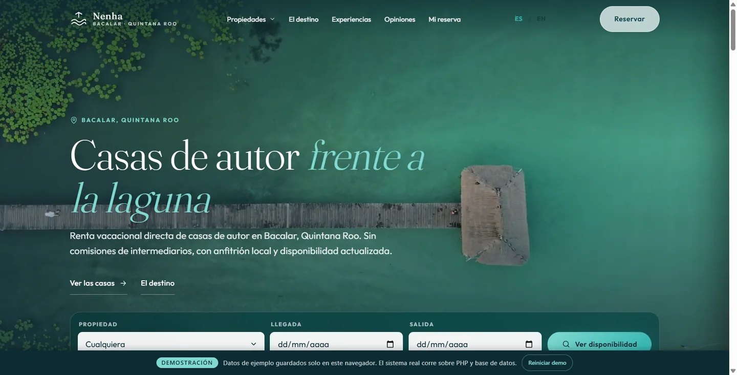 Portal público bilingüe de propiedades en renta